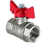 Кран шаровой 3/4" ВР/ВР (бабочка) никель VALFEX