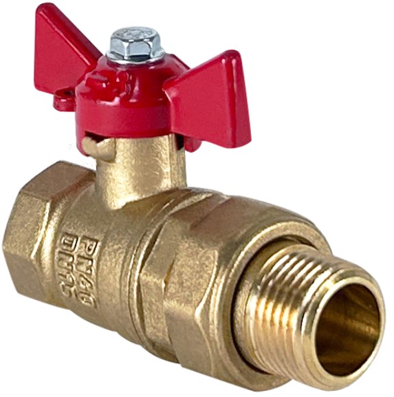 Кран шаровой 1" ВР/НР (бабочка) (Американка) VALFEX