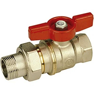 Кран шаровой 3/4" ВР/НР (бабочка) никель (Американка) Giacomini
