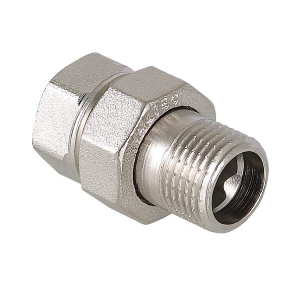 Сгон прямой НИКЕЛИРОВАННЫЙ 3/4" ВР/НР (американка) Valtec (аналог VF.340.N.034)