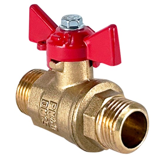 Кран шаровой 3/4" НР/НР (бабочка) VALFEX