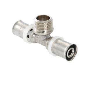 Тройник-пресс с переходом на НР (16 х 1/2" х 16) VALTEC