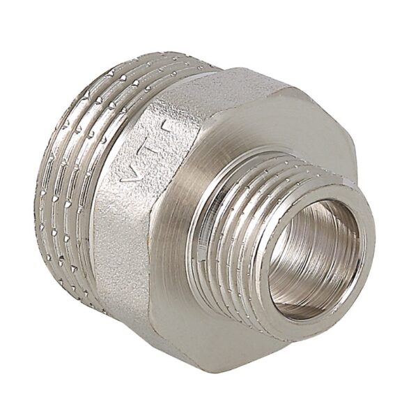 Ниппель переходной НИКЕЛИРОВАННЫЙ (1/2" х 1/4") Valtec (Аналог VF.580.N.012.014)