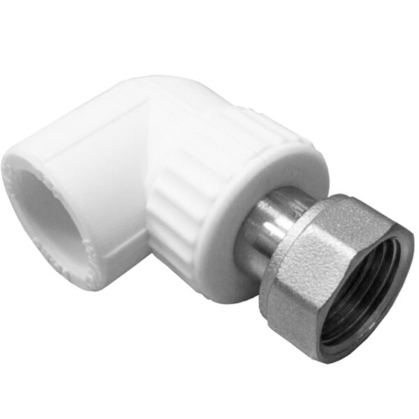 Угол с накидной гайкой 20х1/2" (160/40) (Valfex) БЕЛЫЙ
