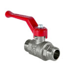 Кран шаровой 1/2" НР/НР (рычаг) никель VALFEX