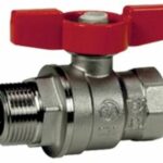 Кран шаровой 3/4" ВР/НР (бабочка) никель Giacomini