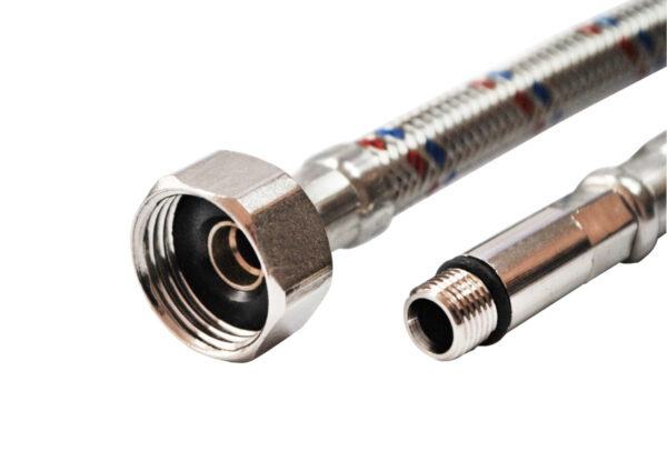Гибкая подводка для смесителей нерж.сталь М10*18-1/2" 60 см VALFEX